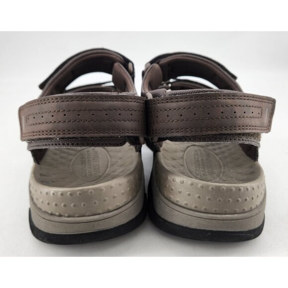 Skechers Size 10 Tresmen Garo Chocolate Sandals Relaxed Fir Luxe Foam 204105 - Picture 6 of 10